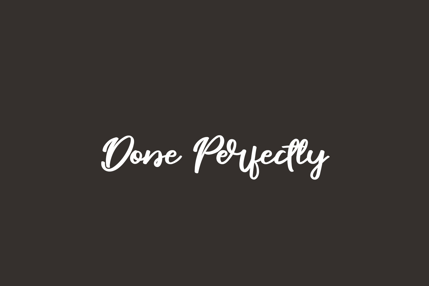 Done Perfectly Free Font