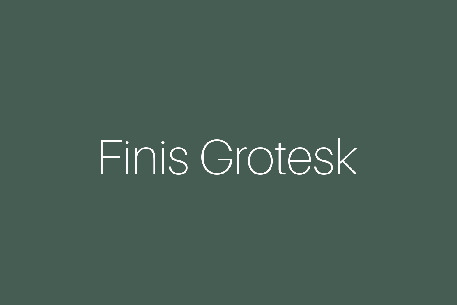 Finis Grotesk