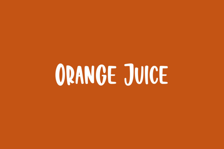 Orange Juice Fonts Shmonts