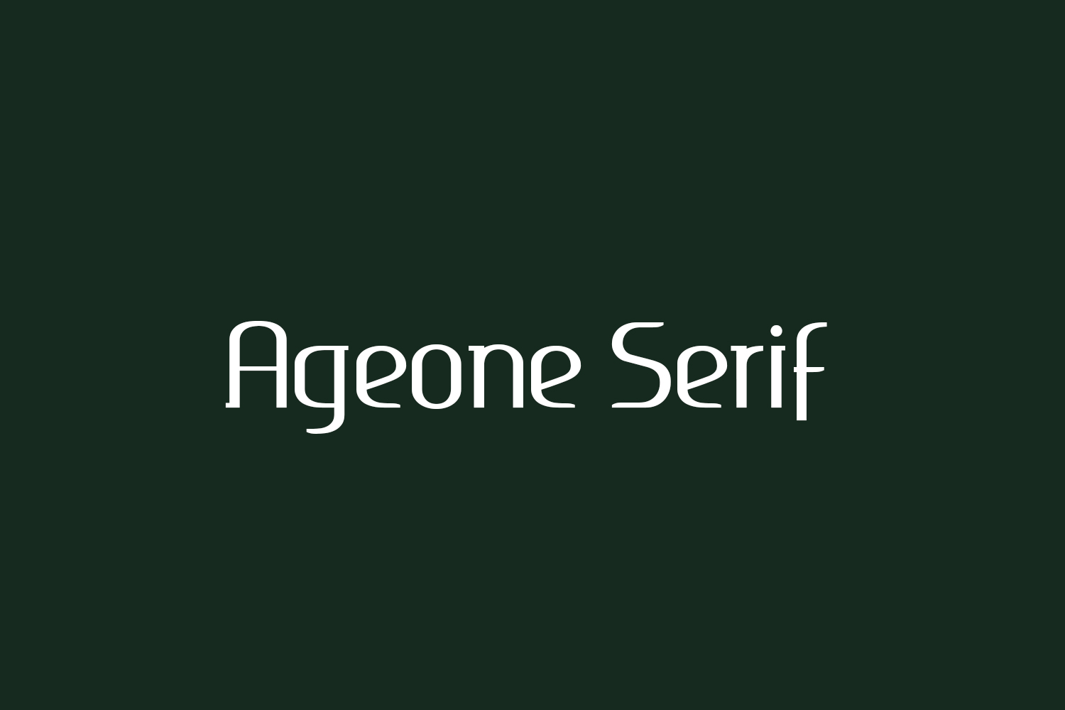Ageone Serif Free Font