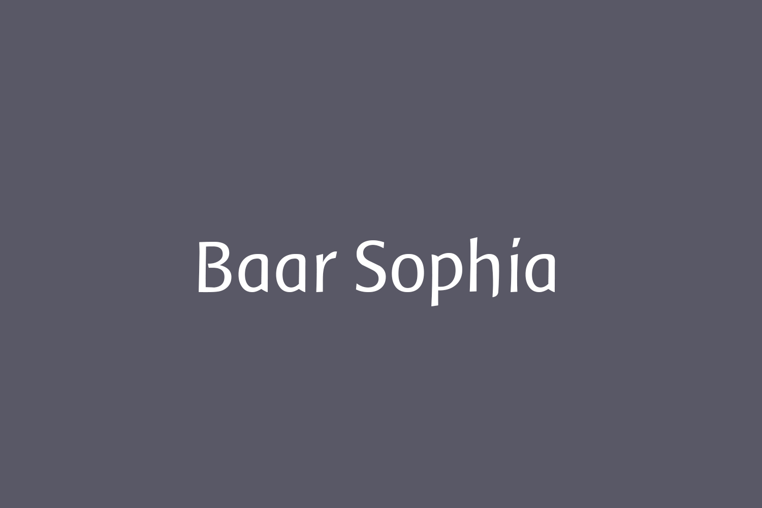 Baar Sophia Free Font