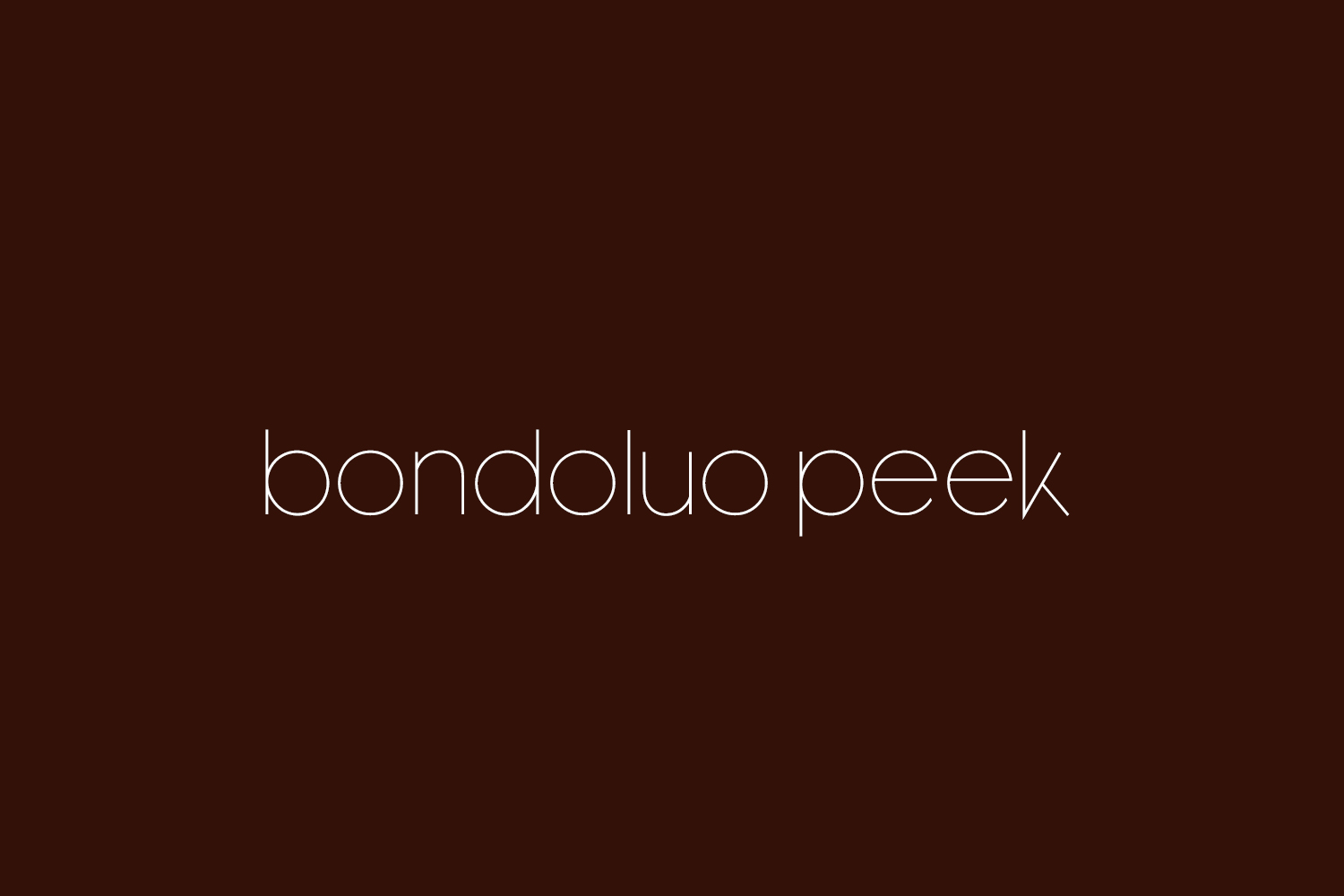 Bondoluo Peek Free Font