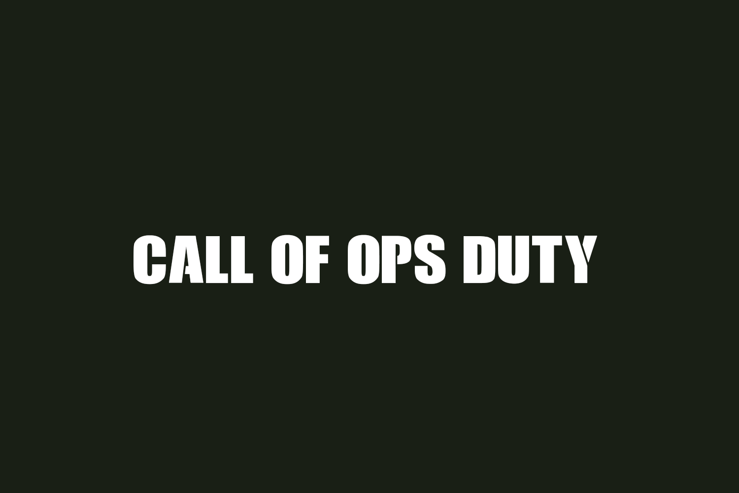 Call of Ops Duty Free Font