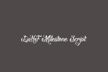 DHF Milestone Script Free Font