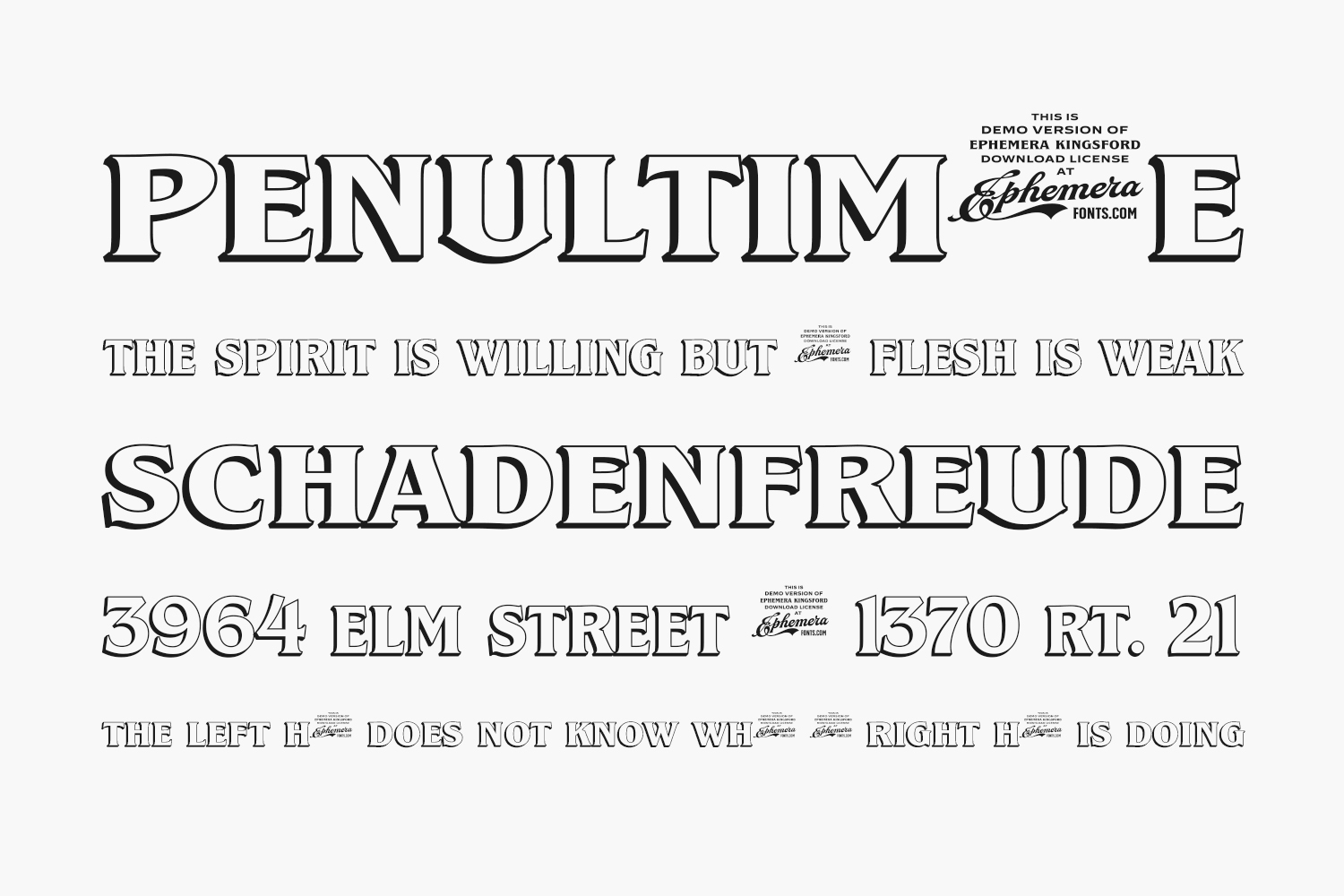Ephemera Kingsford Free Font