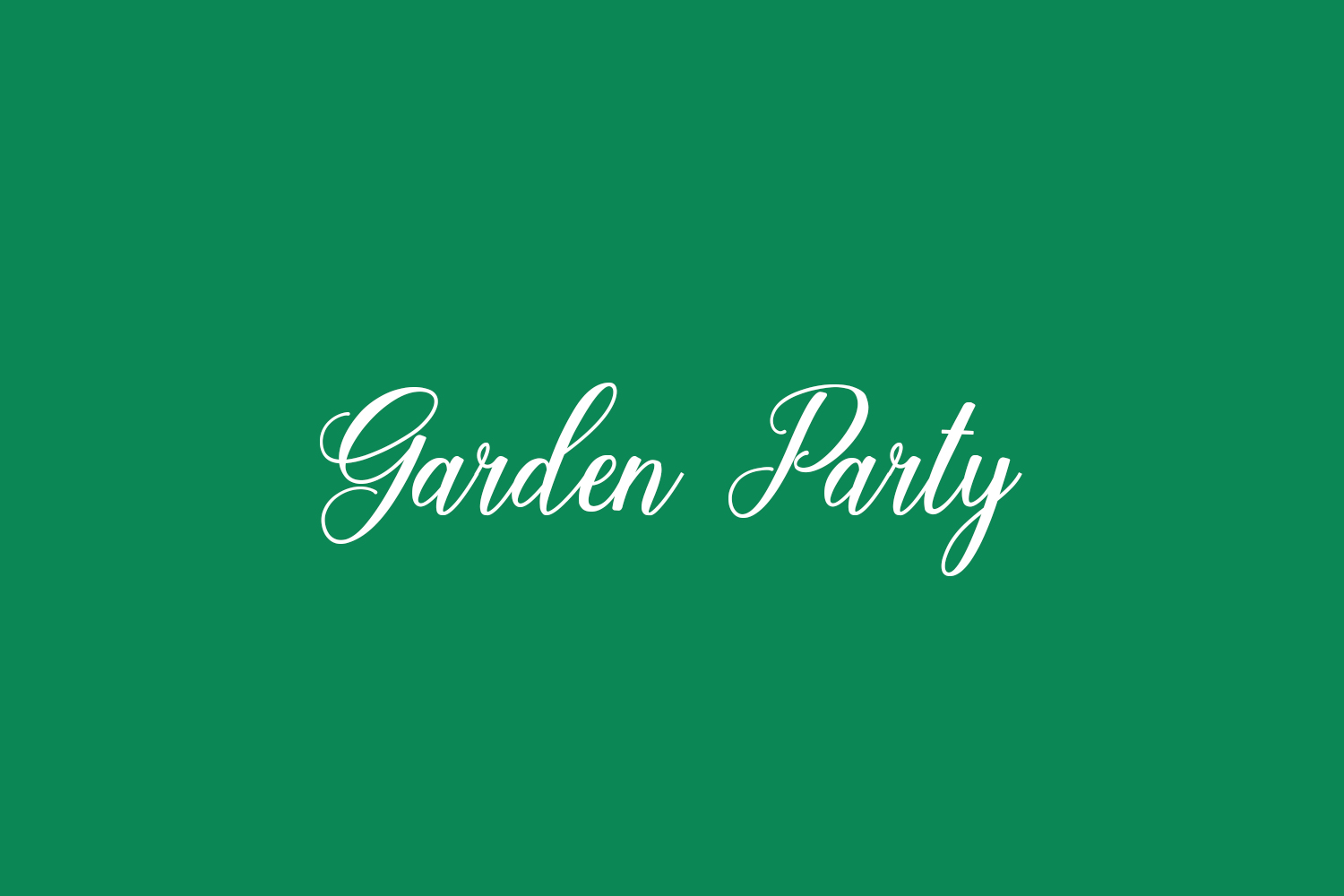 Garden Party Free Font