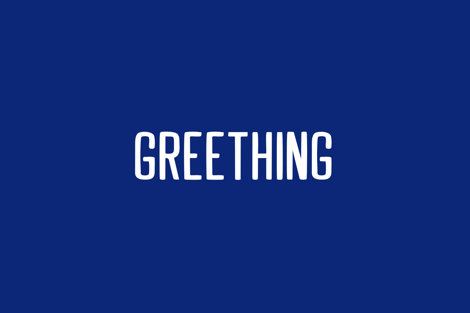 Greething Free Font