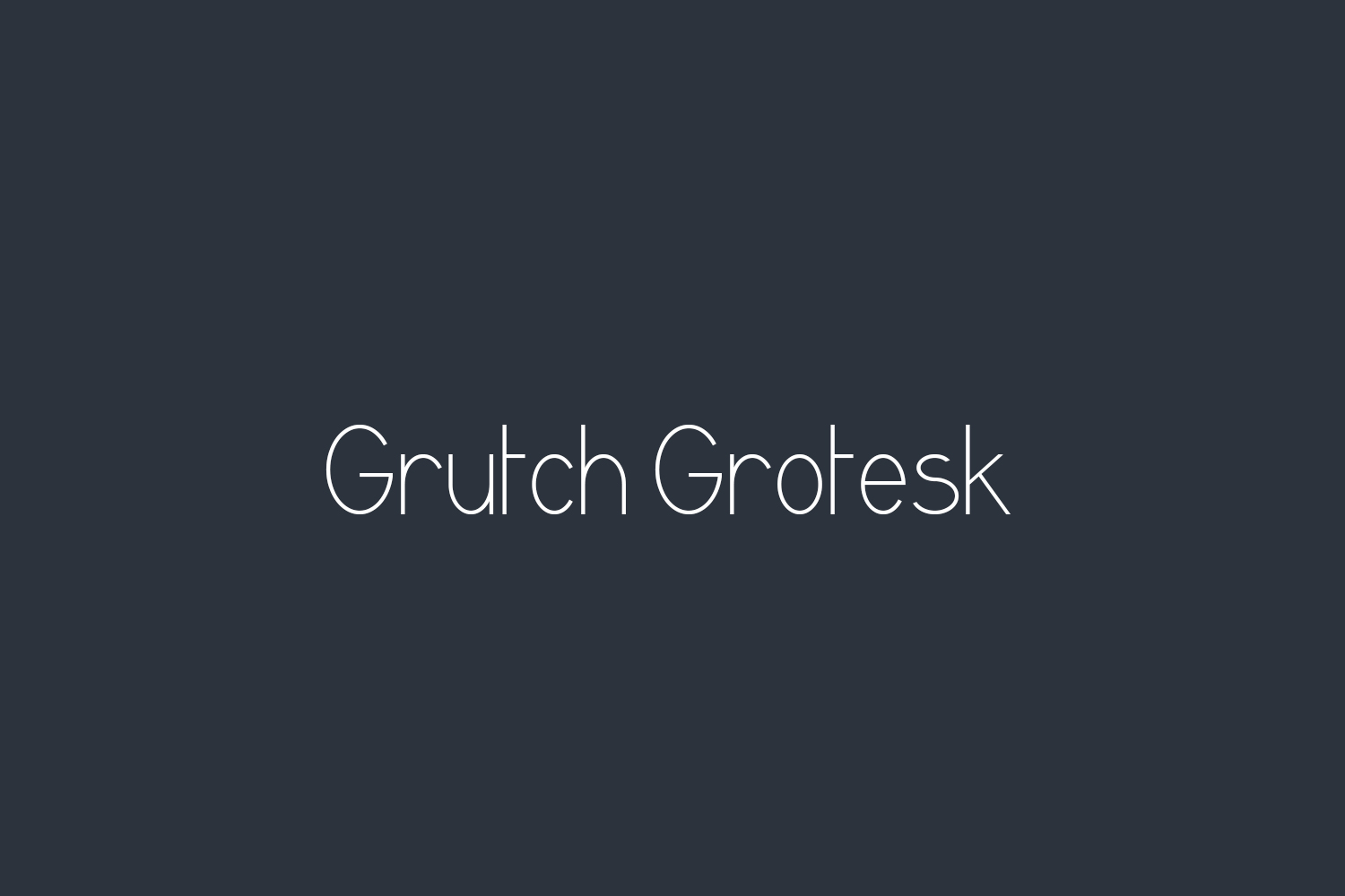 Grutch Grotesk Free Font