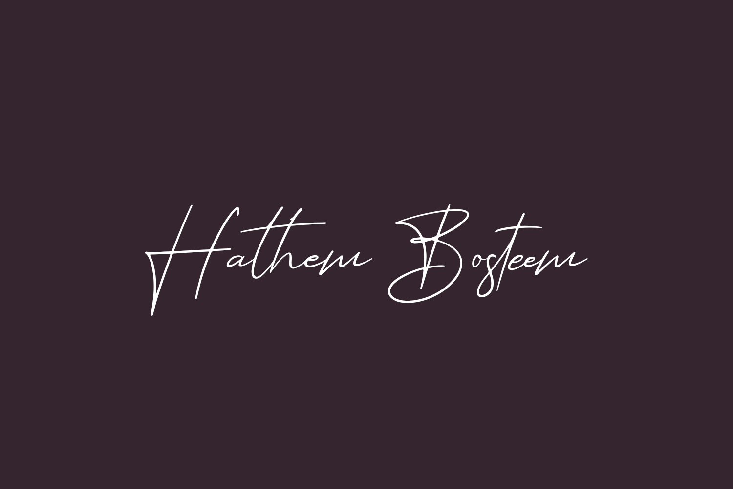 Hathem Bosteem Free Font