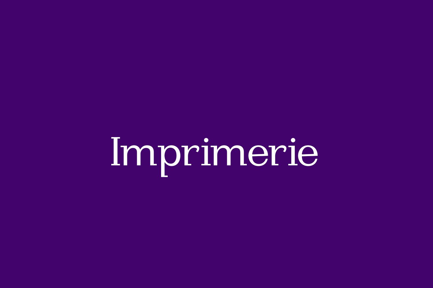 Imprimerie Free Font