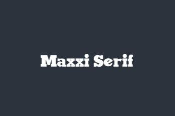 Maxxi Serif Free Font