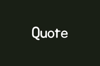 Quote Free Font