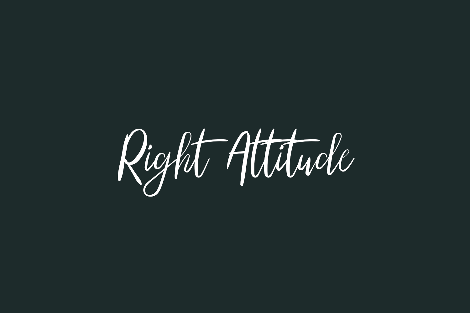 Right Attitude Free Font