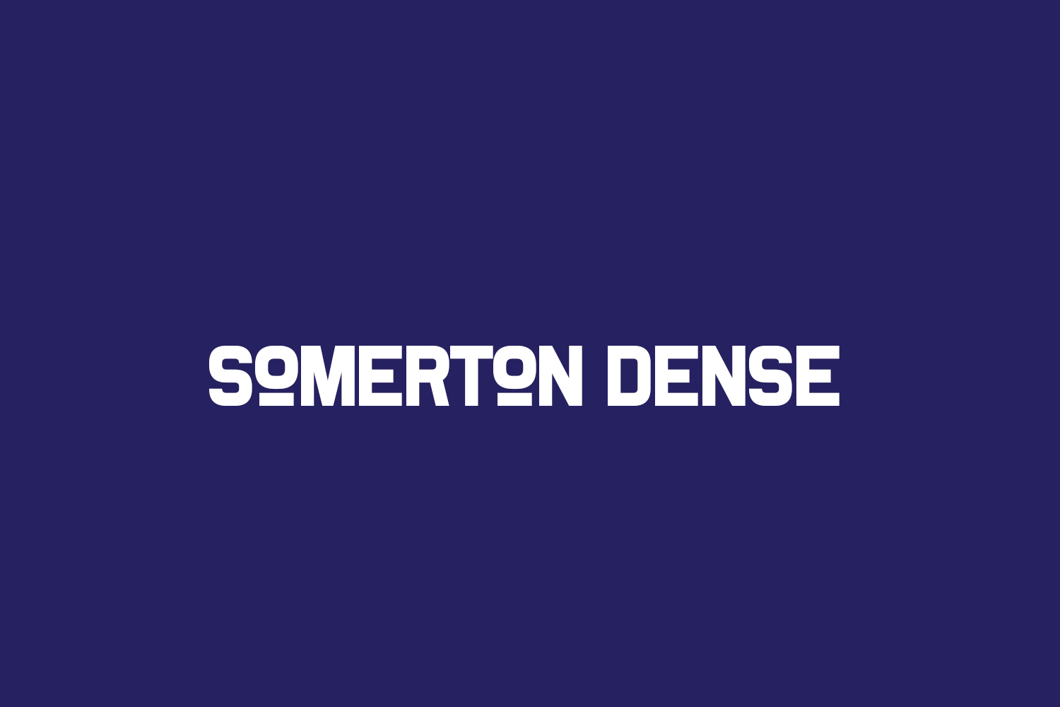 Somerton Dense Free Font