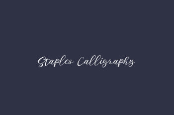 Staples Calligraphy Free Font