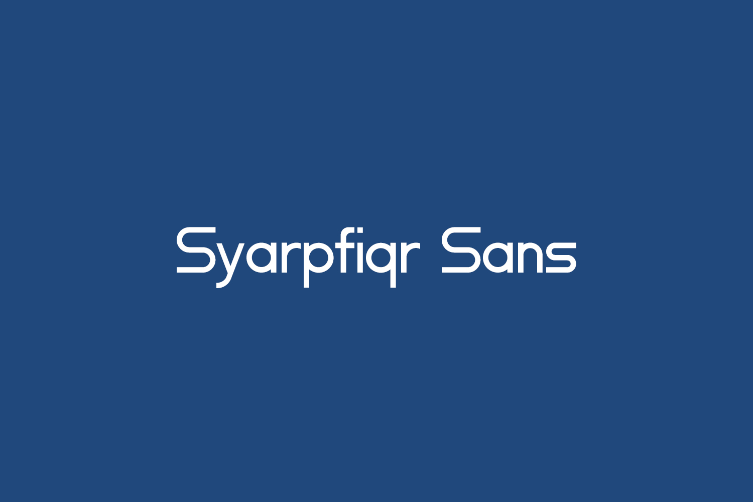 Syarpfiqr Sans Free Font