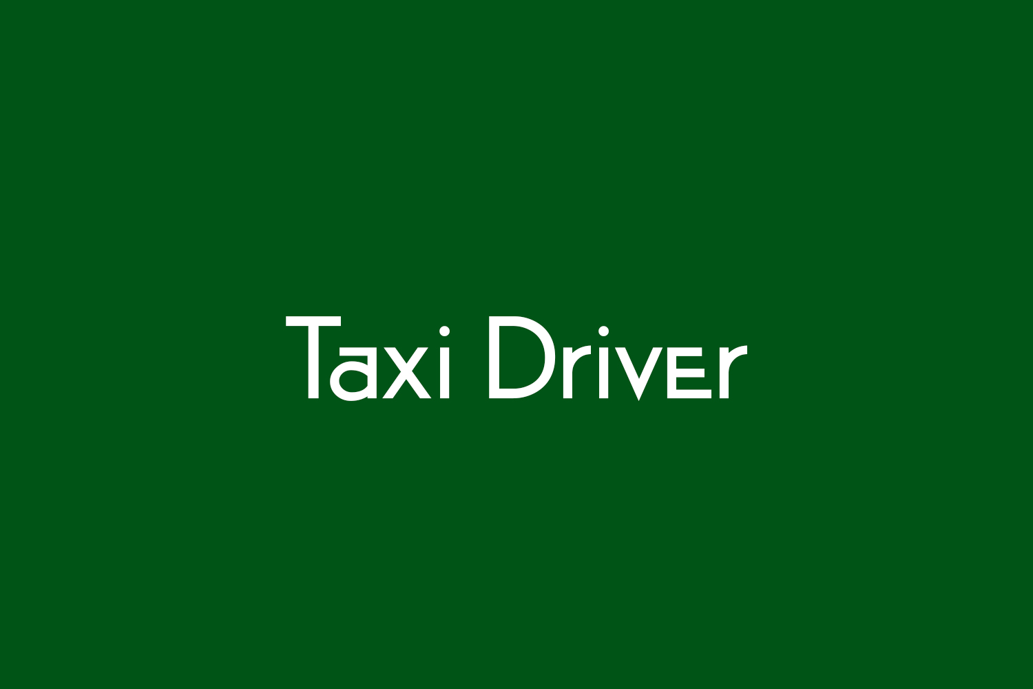 Taxi Driver Fonts Shmonts