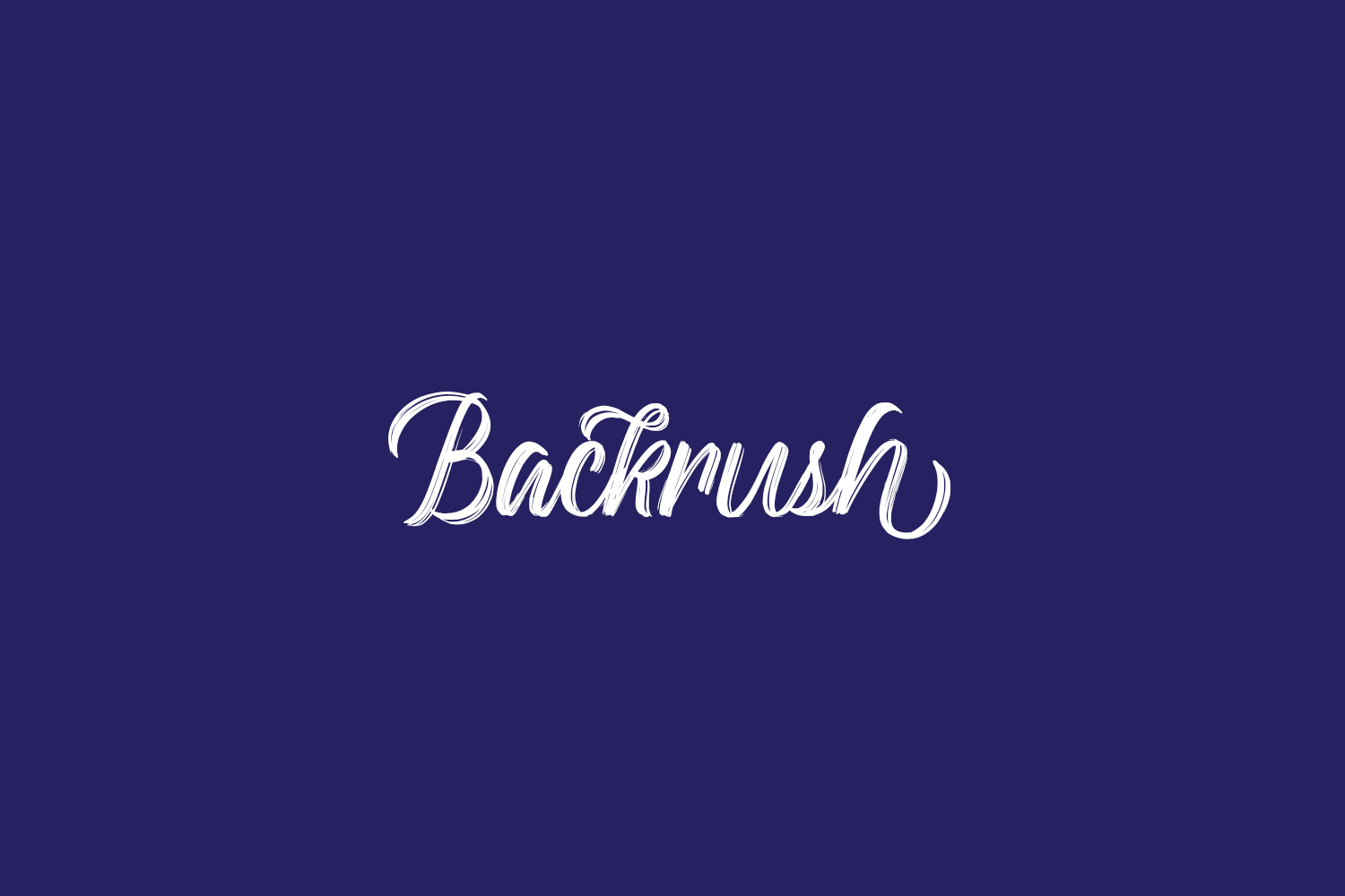 Backrush Free Font