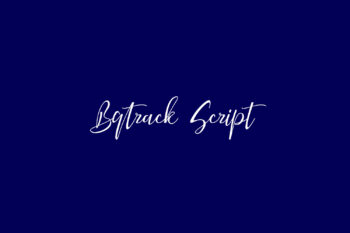 Bqtrack Script Free Font