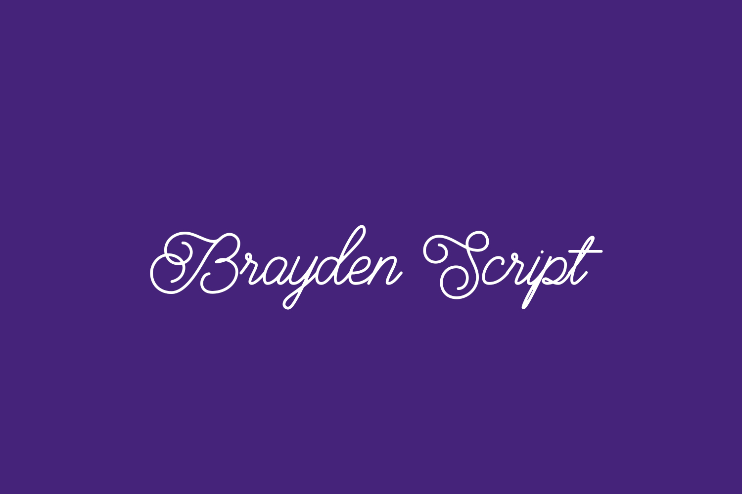 Brayden Script Free Font