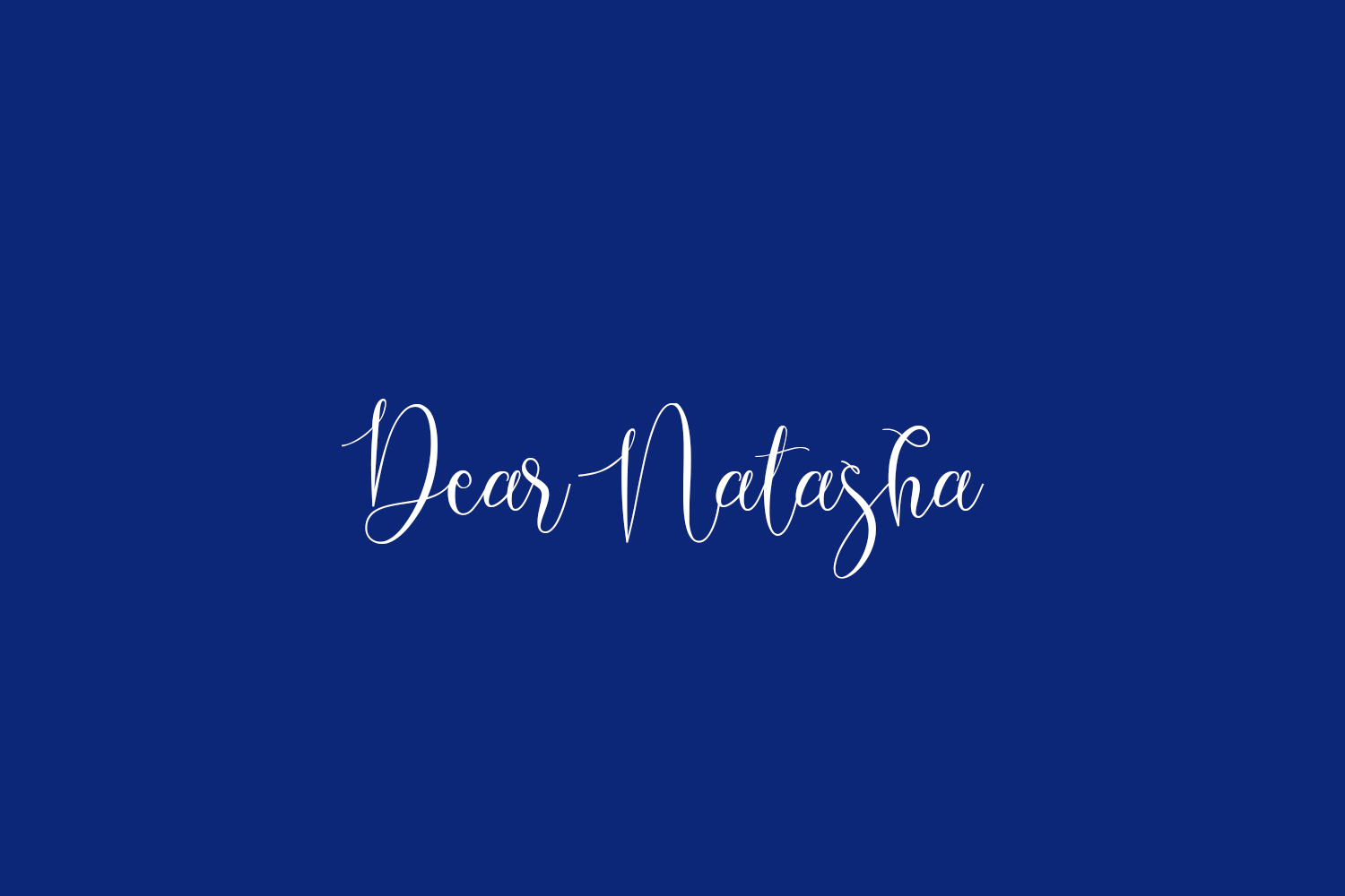 Dear Natasha Free Font