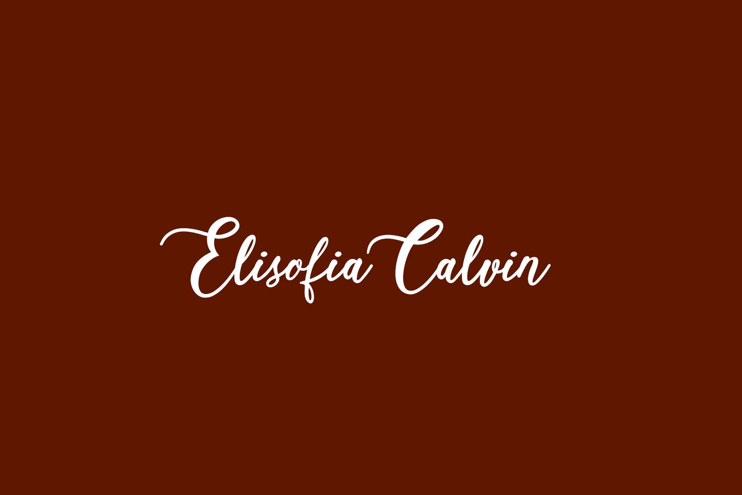 Elisofia Calvin Free Font