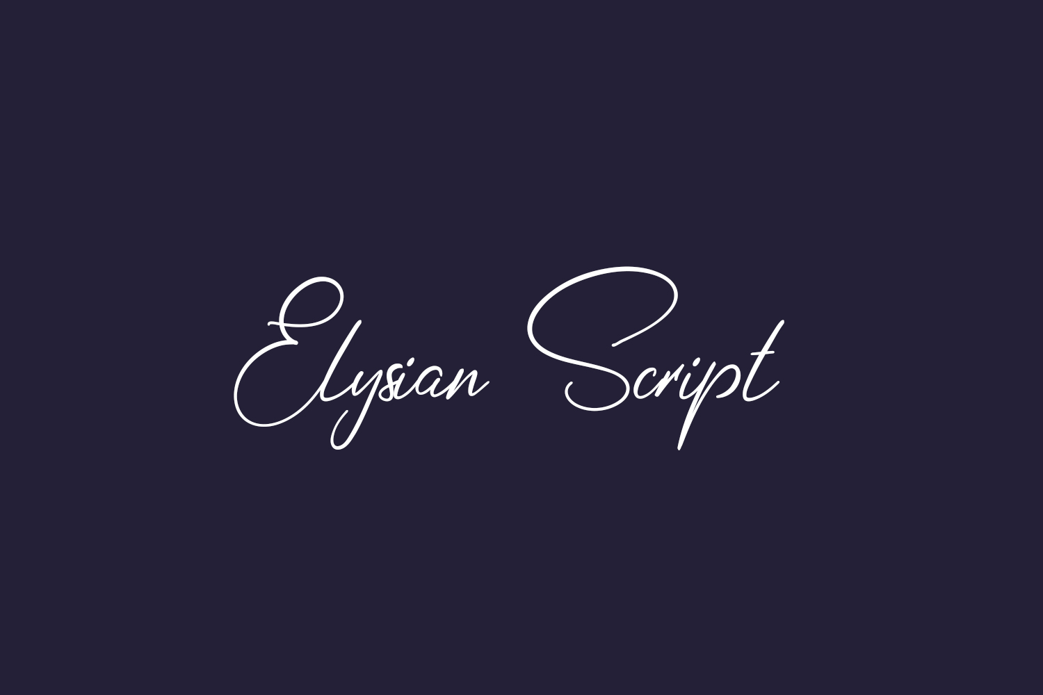 Elysian Script Free Font