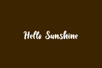 Hello Sunshine Free Font