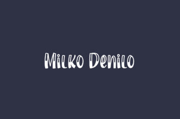 Milko Denilo Free Font