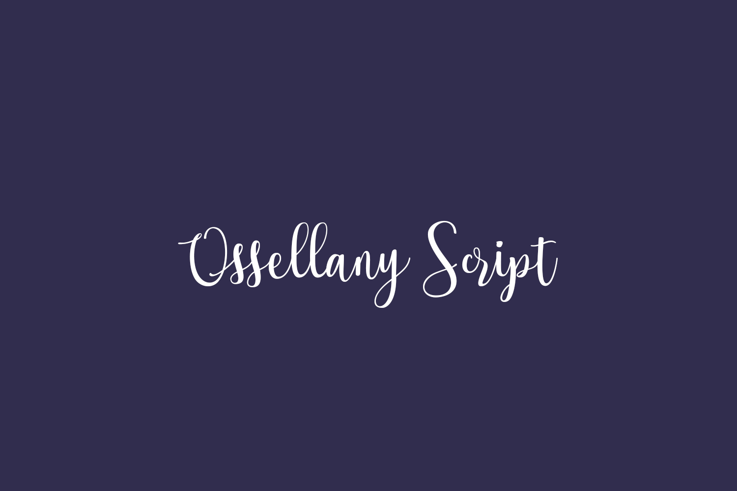 Ossellany Script Free Font