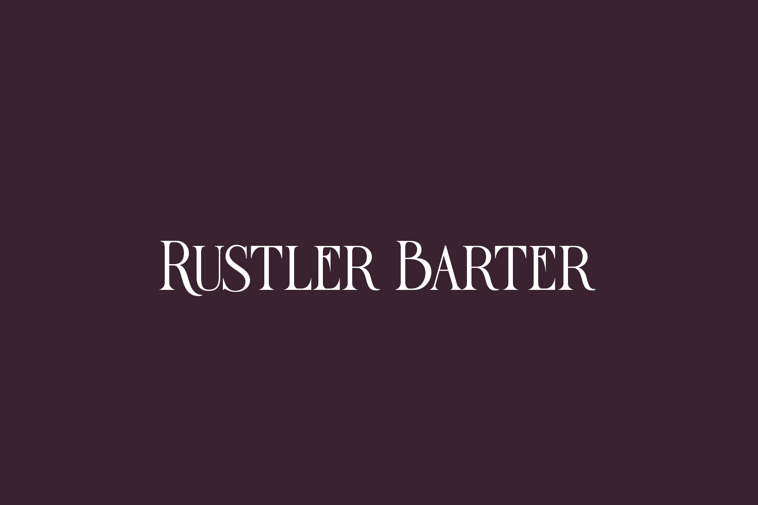 Rustler Barter Free Font