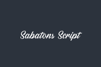 Sabatons Script Free Font