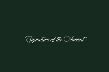Signature of the Ancient Free Font