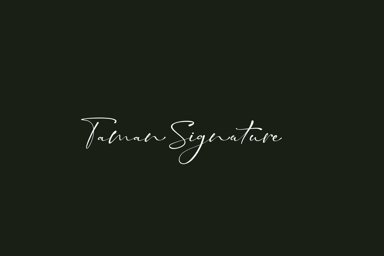 Taman Signature Free Font