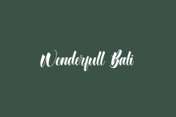 Wonderfull Bali Free Font
