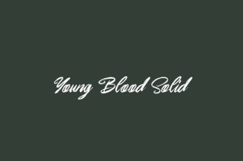 Young Blood Solid Free Font