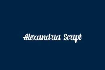 Alexandria Script Font