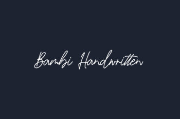 Bambi Handwritten Free Font