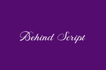 Behind Script Free Font
