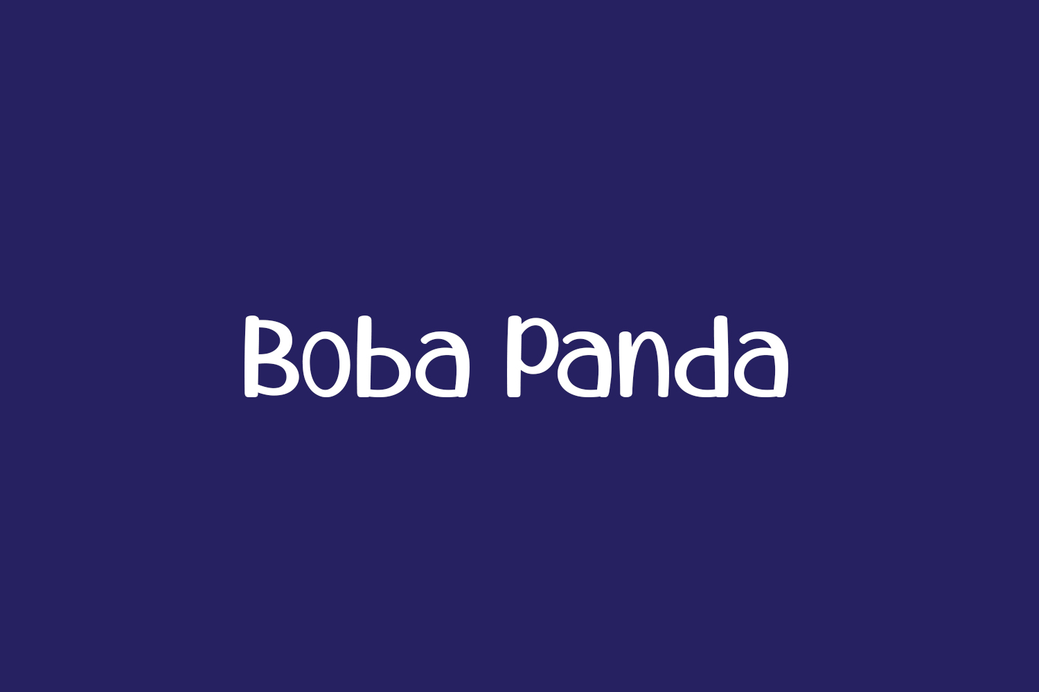 Boba Panda Free Font
