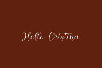 Hello Cristina Free Font