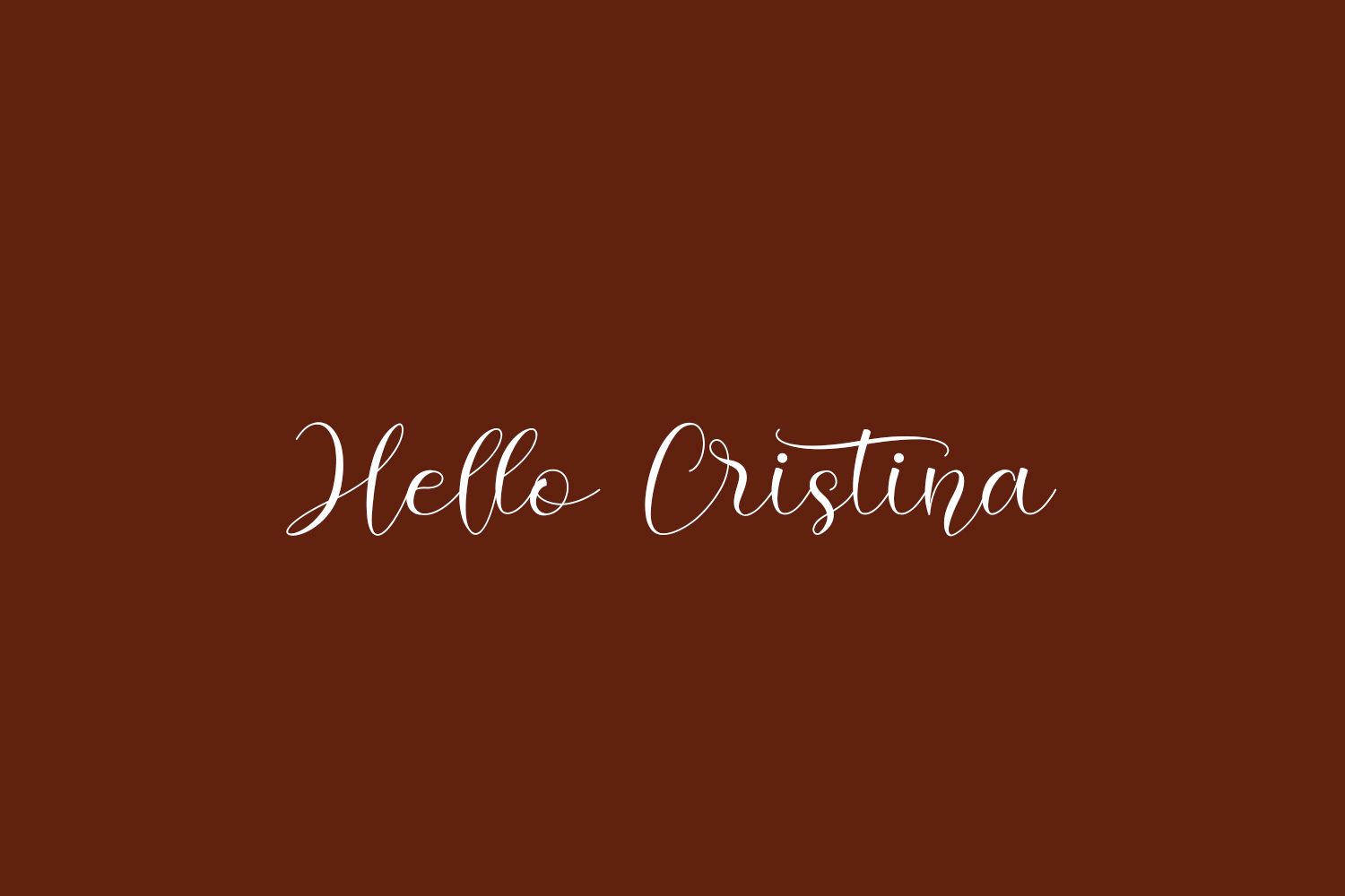 Hello Cristina Free Font