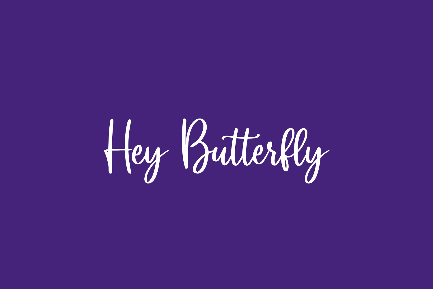 Hey Butterfly Free Font