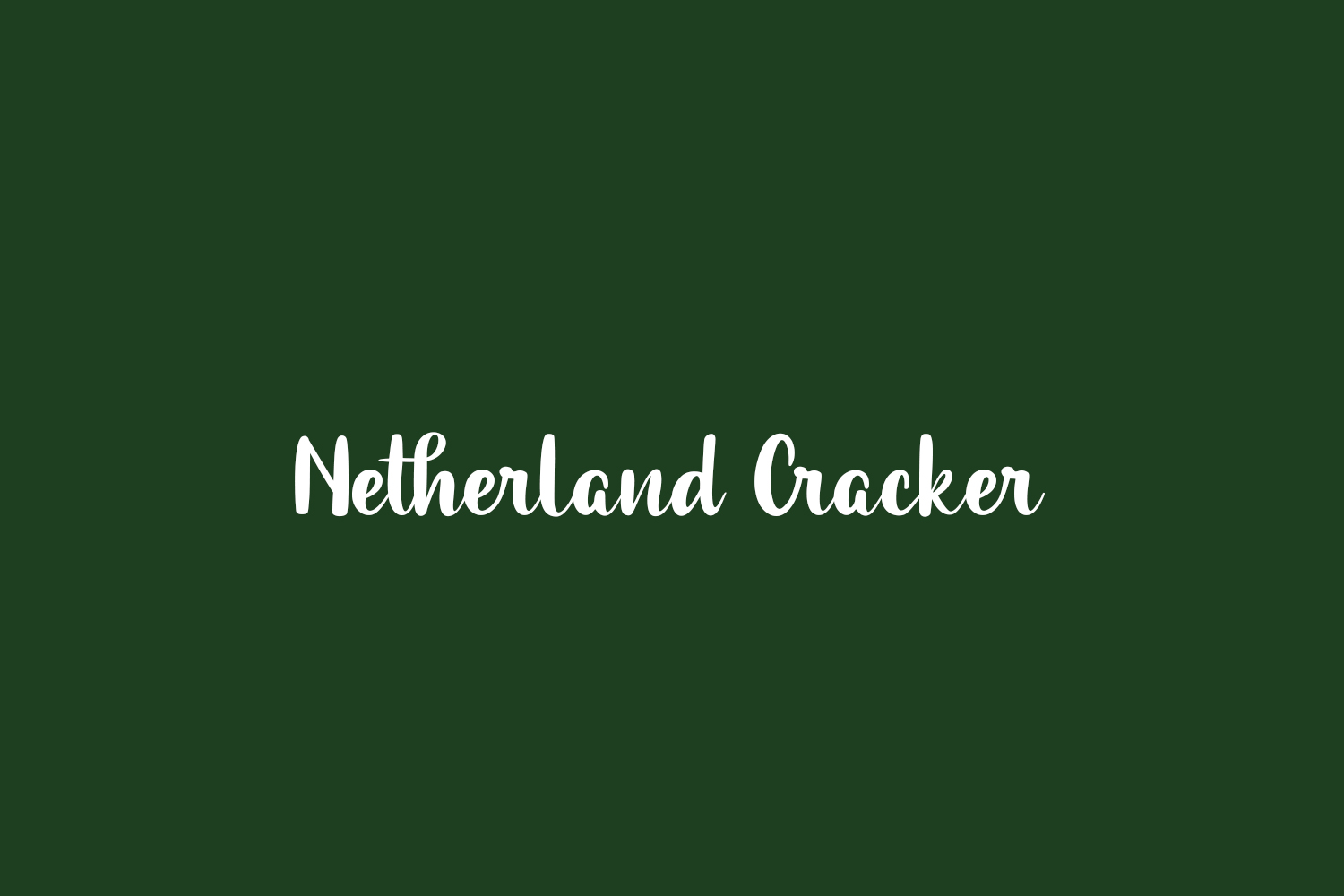 Netherland Cracker Free Font
