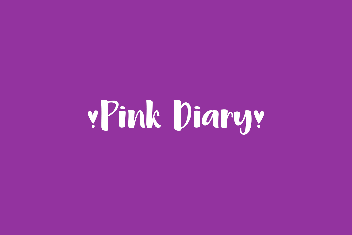Pink Diary Free Font