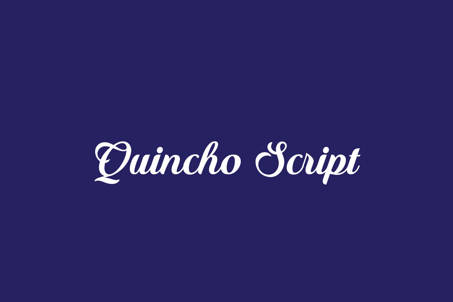 Quincho Script Free Font