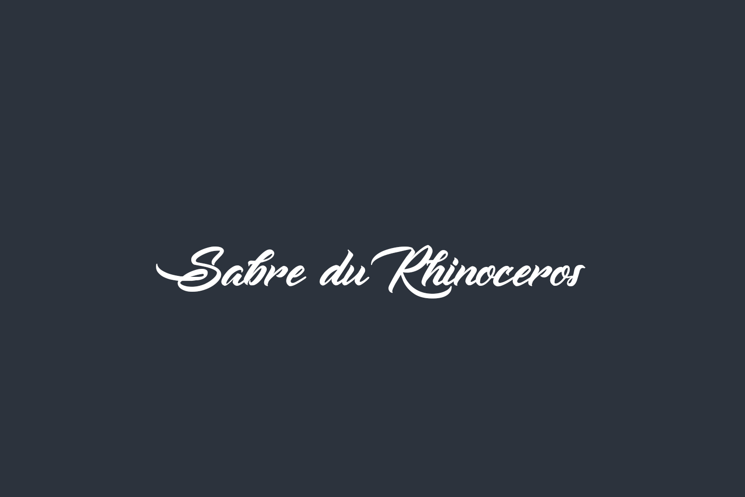 Sabre du Rhinoceros Free Font