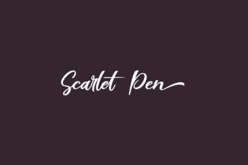 Scarlet Pen Free Font