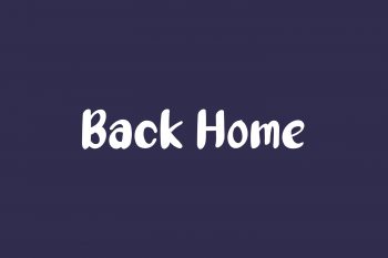 Back Home Free Font