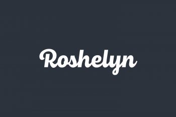 Roshelyn Free Font
